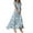 Blue D, variant on A Line Dresses for Women Summer V Neck Maxi Dresses Casual Vacation Floral Dress, Gifts for Women XL