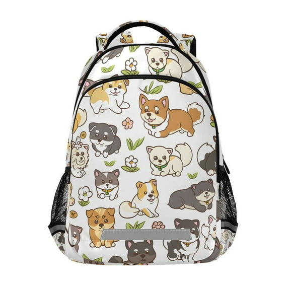 ALAZA Cartoon Dogs Cute Backpack Elementary School Bag Bookbag Travel Rucksack