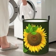 thumbnail image 5 of Sikiie Sunflower3 Print Round Dirty Clothes Basket, Waterproof Standing Foldable Storage Basket, for Laundry Room, Bedroom, Bathroom Storage-Medium, 5 of 6