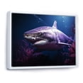 thumbnail image 2 of Designart "Enigmatic Purple Sea Phantom" Shark Floater Framed Wall Art Prints, 2 of 5