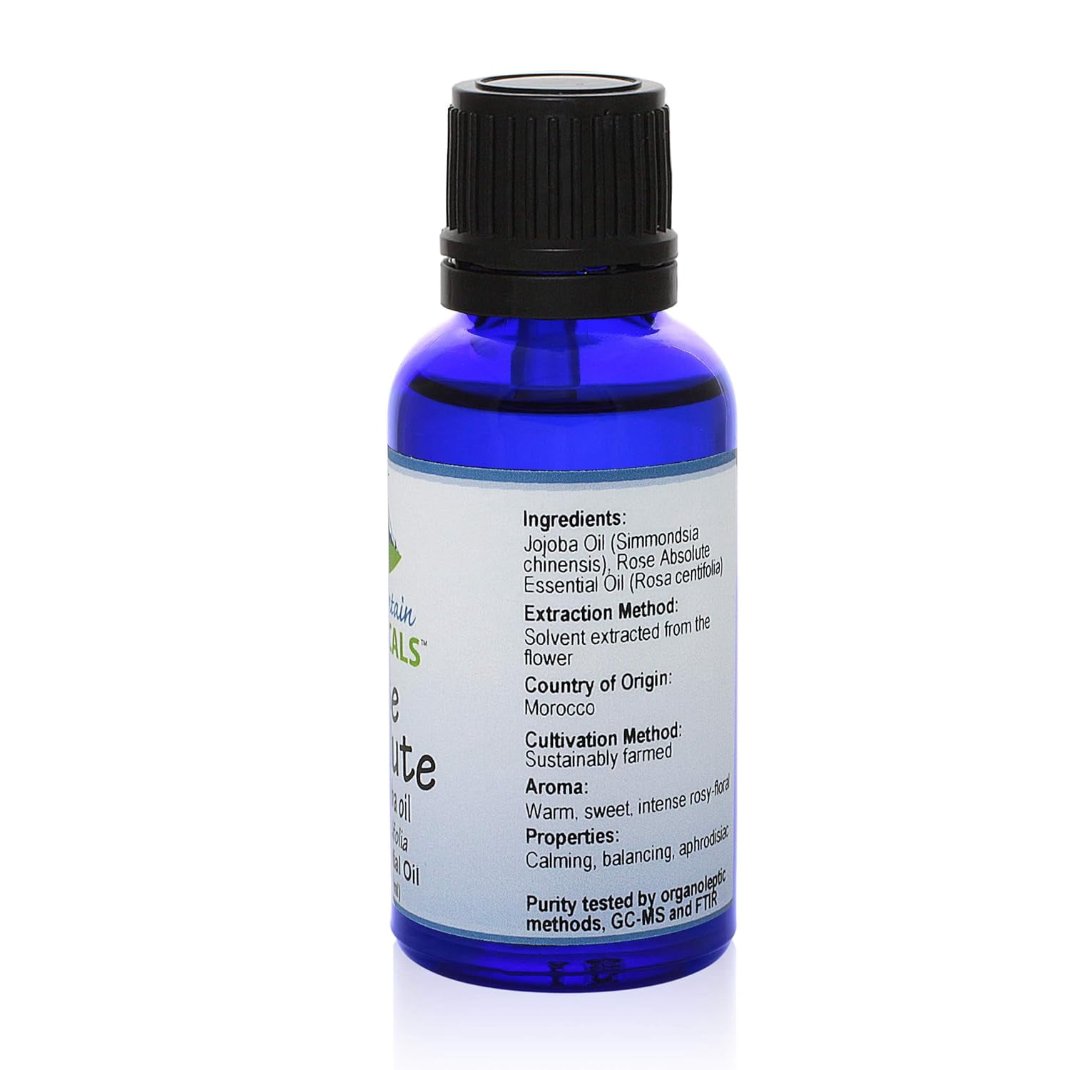 Rose Absolute Essential Oil in Jojoba Oil 100% Pure Natural Kosher, 1 fl oz Bottle