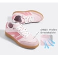 thumbnail image 4 of LUCKY STEP Womens Classic Retro Gum Sole Fashion Sneakers Genuine Leather Anti Slip Casual Shoes,Pink, 4 of 10