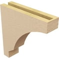 thumbnail image 5 of 3"W x 12"D x 12"H Thin Moab Rough Cedar Woodgrain TimberThane Corbel, Primed Tan, 5 of 6