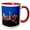 Red/White, variant on 3drose, Usa, Washington State, Seattle, Seattle Skyline at Dusk, 11oz Two-tone Yellow Mug
