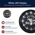 thumbnail image 6 of American Art Decor Welcome to the Man Cave LED Clock - 12" Wall Mounted Modern Mechanic Wall Decor - Wall Clock for Living Room, Dorm, Mancave, Garage, Office, Game Room (Black/White), 6 of 9