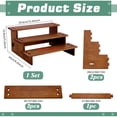 thumbnail image 2 of Wooden Display Riser 3-Tier Perfume Stand Rack Rustic Cosmetic Jewelry Organizer Riser, 2 of 5