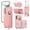 Pink, variant on Decase Phone Case for Samsung Galaxy S22 5G Shockproof Anti-scratch PU Leather Wallet Cover with Stand Card Slot Ring for Samsung Galaxy S22 6.1 inch Women,White