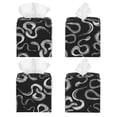 thumbnail image 2 of Yiaed Snake Print Tissue Box Cover, PU Leather Decorative Organizer for Tabletop, Bathroom, Car, Office Creative Decorative, 2 of 7