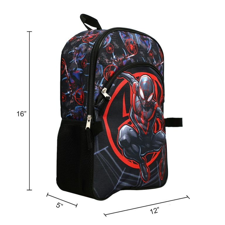 Black spiderman backpack cheap