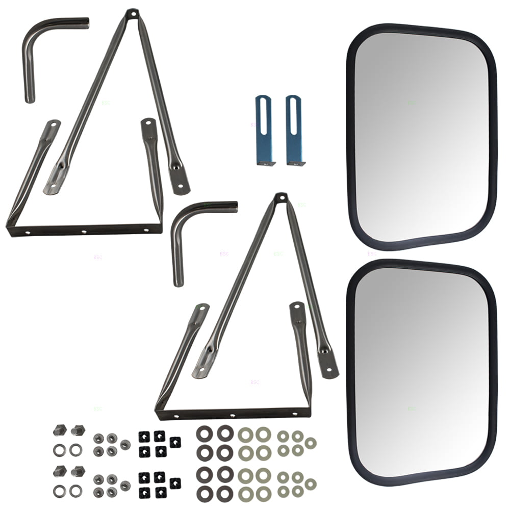 Details about   78-91 GM Pickup SUV Set Universal Tow Mirrors Stainless Steel w/ Long Brackets