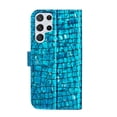 thumbnail image 3 of SaniMore for Samsung Galaxy S23 Ultra Wallet Case with Card Slot, Bling Sparkle Glitter Magnetic Clasp Purse Soft TPU + PU Leather Cover with Practical Bracket Shockproof Protection Shell, Blue, 3 of 8