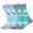 Sky Blue+Green, variant on Kids Ski Socks,Boys Girls Warm Long Knee Snow Winter Skiing Socks for Ages 3-6Y(Sky Blue)