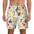 thumbnail image 3 of Uemuo Vegetable Pattern Mens Swim Trunks Quick Dry Board Shorts with Mesh Lining, Stretch Beach Shorts Quick Dry No-Chafing Board Shorts-Large, 3 of 9
