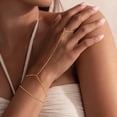 thumbnail image 2 of Pulsera Ajustable Carffordo Dainty Bañada en Oro 14K, 2 of 9