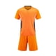 thumbnail image 2 of Conjuntos de blusas y camisas de manga corta con cuello en V. Conjunto de traje de fútbol de color sólido para niños para juegos deportivos universitarios, partidos de rendimiento, uniformes de entren, 2 of 5