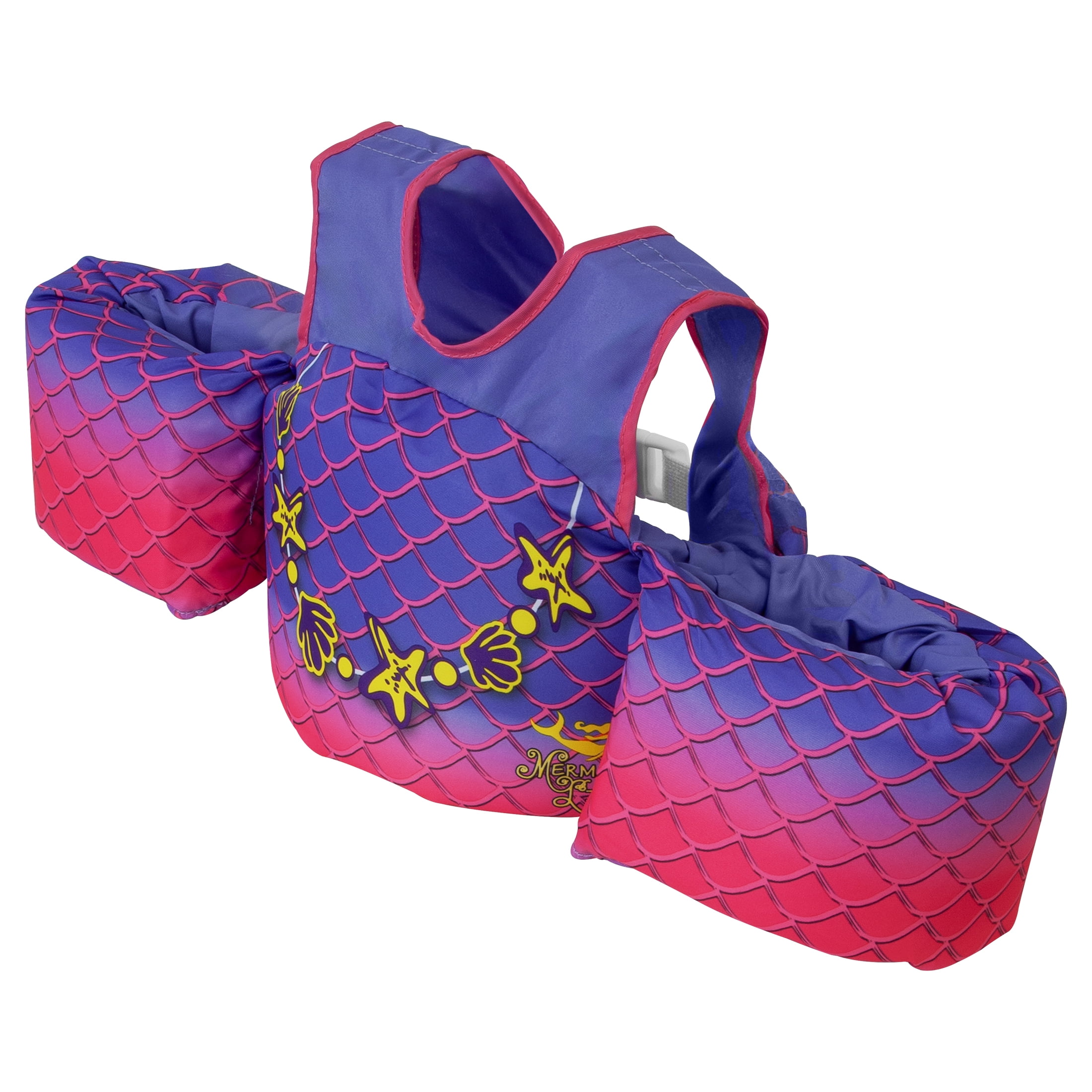 Body Glove Paddle Pals Life Jacket USCG Approved, Kids Swim Vest, 30 to 50 lbs, Mermaid