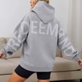 thumbnail image 2 of FYDUU Women's Hoodies Oversized Sweatshirt Letter Print Loose Hooded Sweatshirts Long Sleeve Comfortable Basic Pullover Tops, 2 of 7