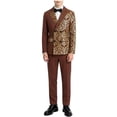 thumbnail image 2 of Stamzod Boys Fashion 2026 formal Suit 2 Piece Slim Fit Double Breasted Blazers and Dress Pants Size 8-14 Boys' Clothing Sets Coffee 10-11Years, 2 of 10