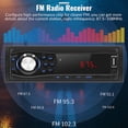 Podofo Universal 12V Single 1 DIN In Dash Car Stereo Radio with Bluetooth Digital Audio Music MP3 Player FM Receiver TF/AUX/USB Phone Charging Remote