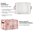 thumbnail image 2 of Yayeee Canvas Storage Basket with Handles for Shelves Fabric Bins Closet Organizer, Cute Pink Halloween, 2 of 8