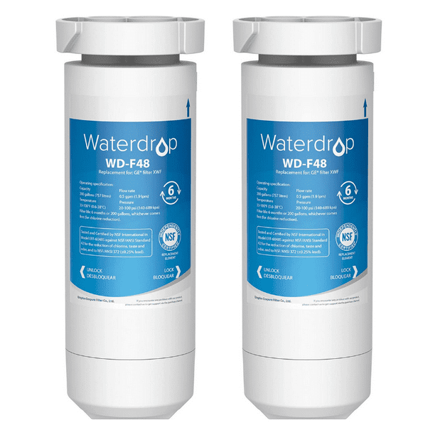 Waterdrop XWF Water Filter, Replacement for GE® XWF (WR17X30702) NSF 42