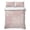 Pink, variant on White Snowflake 3 Piece Quilt Bedding Set with 2 Pillow Shams, Winter Cottagecore Striped Border Blush Pink Lightweight Bedspread Coverlet, Soft Breathable All Season Quilt, 78 x 90 Inch