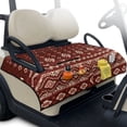 thumbnail image 2 of COEQINE Golf Cart Accessories Seat Covers with 4 Pockets, Foldable Design for Easy Carry Quilted Towel Seat Cover Easy to Install for EZGO Yamaha Club Cars, Burgundy Boho American Tribal Geometric, 2 of 8