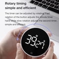 thumbnail image 4 of MIIIW S02 Digital Kitchen Timer LED Display Magnetic Countdown Countup Timer for Classroom Cooking Exercise Rotary Visual Timers for Kids Seniors, 4 of 8