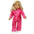 thumbnail image 2 of Sophia's Hot Pink Satin Pajamas and White Fuzzy Slippers Set for 18" Dolls, 2 of 6