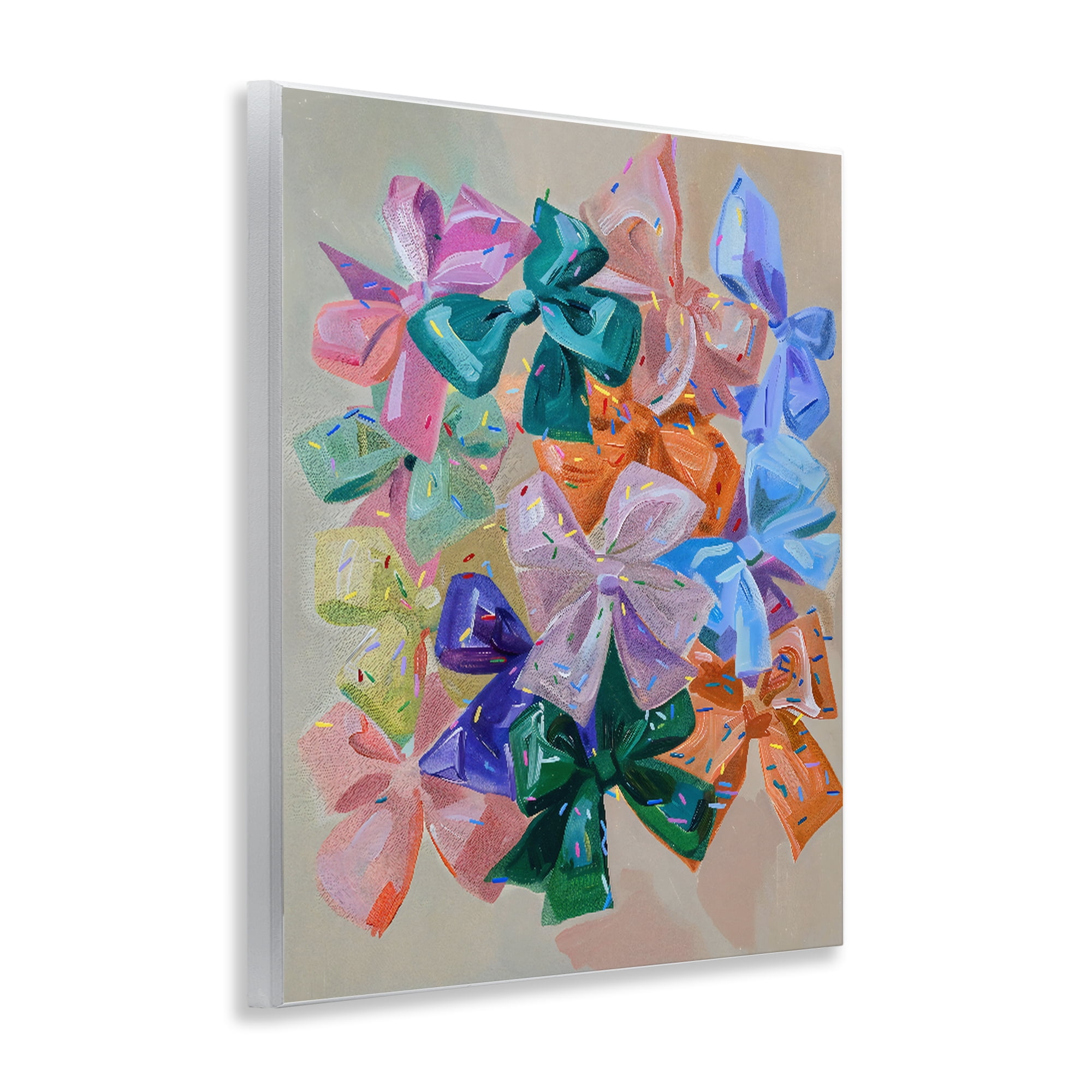 Stupell Industries Bright Bows Cluster with Sprinkles Wall Plaque Art, design by The Prints Vibe