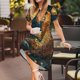thumbnail image 3 of Easygdp Leopard Reading Tarot Cards para Vestido Transpirable de Mujer, Vestido Suelto de Manga Corta con Pliegues y Bolsillos para el Verano, 3 of 6