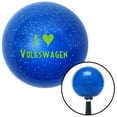 thumbnail image 1 of American Shifter  Green I Love Volkswagen Blue Metal Flake Shift Knob with M16 x 1.5 Insert Shifter, 1 of 1