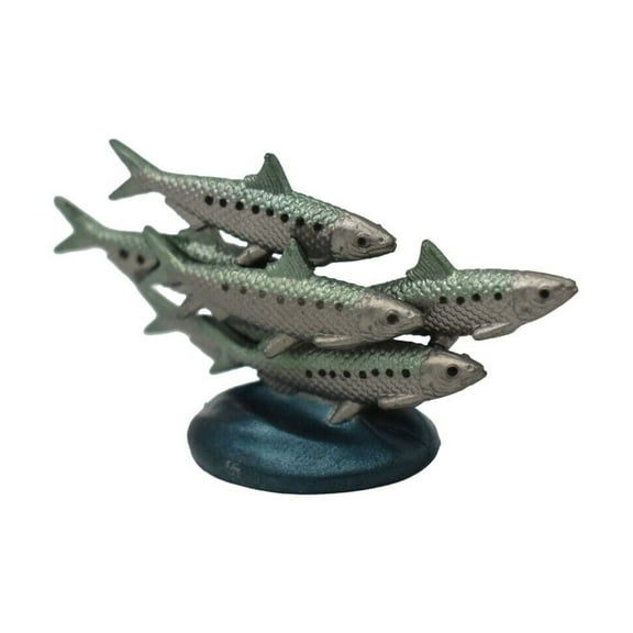 Herring, Sardines, School of Fish, Saltwater Fish, Rubber Fish, Hand Painted, Realistic, Figure, Model, Replica, Toy, Kids, Educational, Gift, 2 1/2" SF10 B51