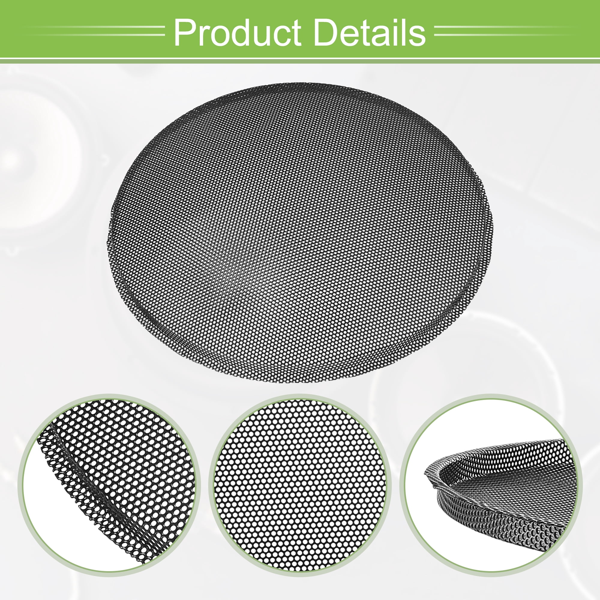 Unique Bargains 2 Pack 1.5 Inch Speaker Grill Mesh for Audio Subwoofer 9.25"x 9.65"x 0.47"