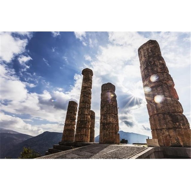 Posterazzi DPI12286641 Temple of Apollo - Delphi Greece Poster Print by Reynold Mainse, 19 x 12