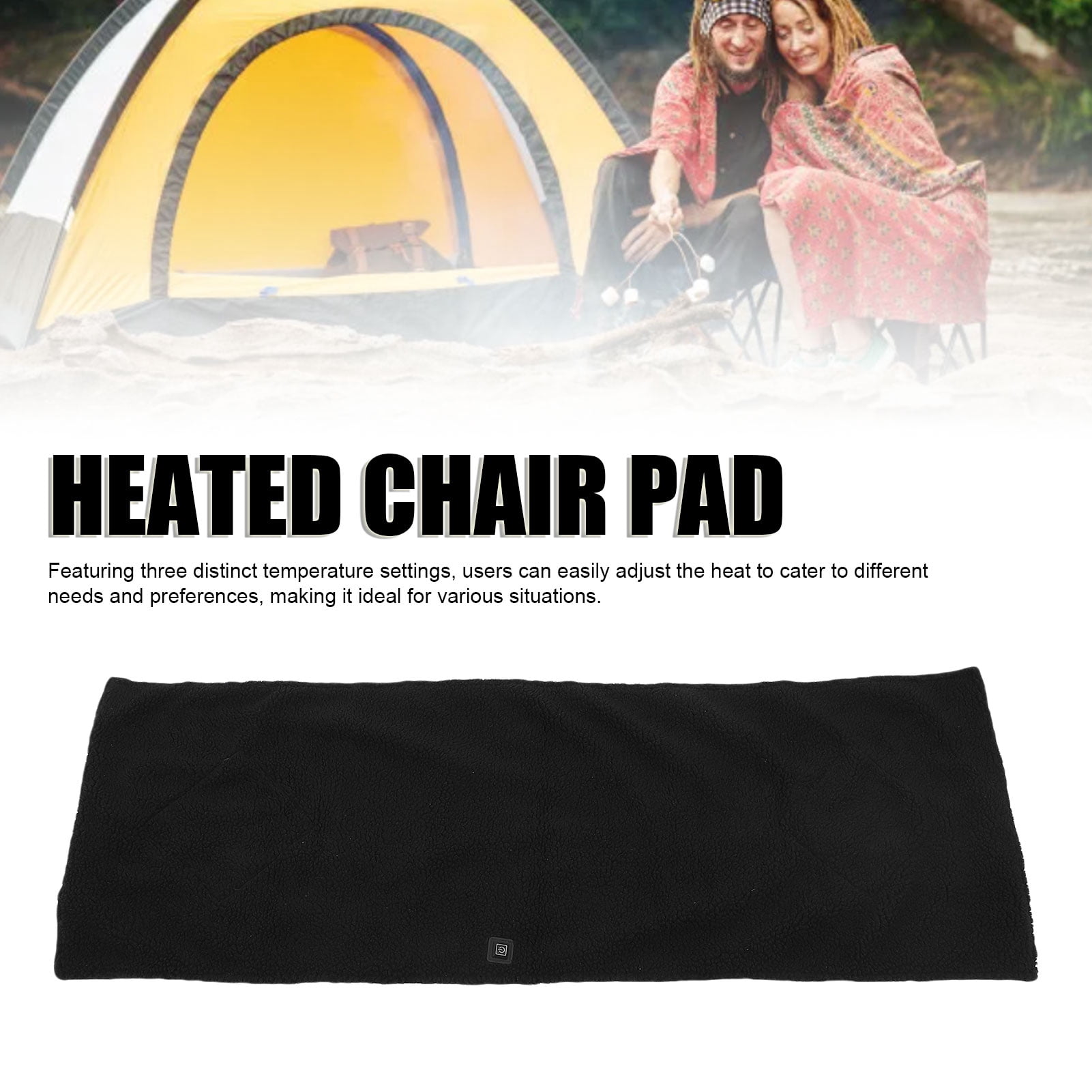 NFTIGB Heated Chair Pad USB Lamb Fleece 3 Temperature Settings Electric Heated Seat Cushion for Chair Sofa Couch Camping 53.15 x 18.90 in / 135 x 48 cm