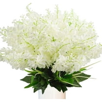 Sinhoon 4Pcs Artificial Hyacinth Flowers Fake Wisteria Flowers UV Resistant Silk Flowers Floral Arrangements for Home Wedding Party Garden Porch Hotel Outdoor Cemetery Decor White