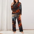 thumbnail image 2 of Balery Cute Maple Leaf Koala Conjunto de Pijama con Estampado para Mujer, Conjunto de Dos Piezas con Manga Larga, Ropa de Dormir Suave con Bolsillos, Pijamas Cómodos-X-Large, 2 of 7