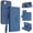 Blue, variant on Case For Apple iPhone 17e / iPhone 16e 6.1 inch,RFID Blocking,Split PU Leather Detachable 2 In 1 Flip Folio Wallet With Multi-Card Slots,Wristband,Kickstand Magnetic Protective Cover,Pink