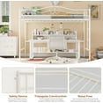 thumbnail image 7 of Loft Bed Twin Size, Metal Twin Loft Bed with Ladder & Safety Guardrail, Space-Saving, Noise Free, No Box Spring Needed, Easy Assembly, 400 Lbs, Cream White, 7 of 7