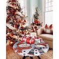 thumbnail image 4 of Round Fitted Tablecloths with Elastic Edge Cute Xmas Snowman Blue Gradient Waterproof Table Cover for Kitchen Dining Party Decor,45" - 54", 4 of 6