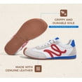 thumbnail image 3 of LUCKY STEP Womens Retro Thin Sole Sneakers Lightweight Wide Toe Box Casual Shoes,White&Red, 3 of 11