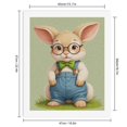 thumbnail image 2 of Paint by Numbers Kit for Adults, Cute Bunny With Glasses Bowtie Paint by Numbers, Easy Paint by Numbers Kit for Adults Beginner, DIY Adult Paint by Number Kits on Canvas, Home Decor 12x16in, 2 of 7