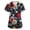 Z005_Navy, variant on US 250th Anniversary Womens Scrub Tops Retro Floral and Flag Print Short Sleeve Nurse Working Uniforms 2026 4th of July New Medical Plus Size Scrub Shirts