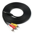 thumbnail image 2 of 3.5mm 4-Pole Stereo Male to 3-RCA Male 5M Audio Cable for Home Theater Studio Equipment, 2 of 5