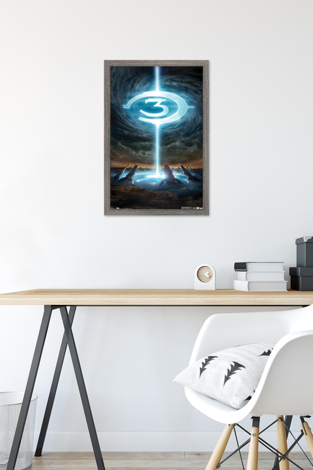 Halo 3 - Logo Wall Poster, 14.725" x 22.375", Framed