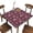 Winter Floral, variant on Elastic Edge Fitted Card Table Tablecloth Square, Winter Floral Pattern Printed on Stretchable Polyester Table Cover, for Picnic Camping and Kitchen Dining Party, Fit for 36" x 36"Square Table