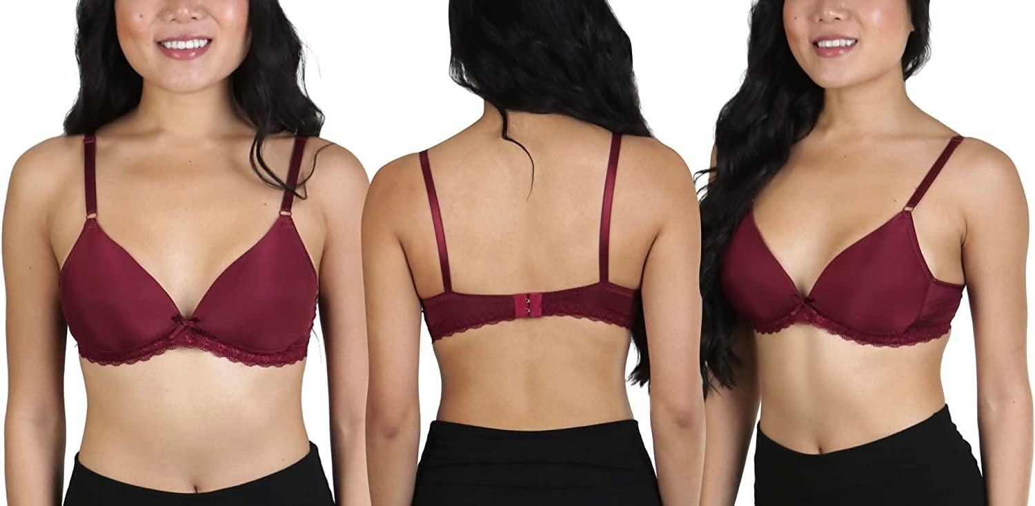 ToBeInStyle Women's Pack of 6 Random Assorted Print Wireless Bras - Basics - 36A