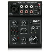 Pyle PAD15MXU 5-Channel Professional Compact USB Interface Audio DJ Mixer
