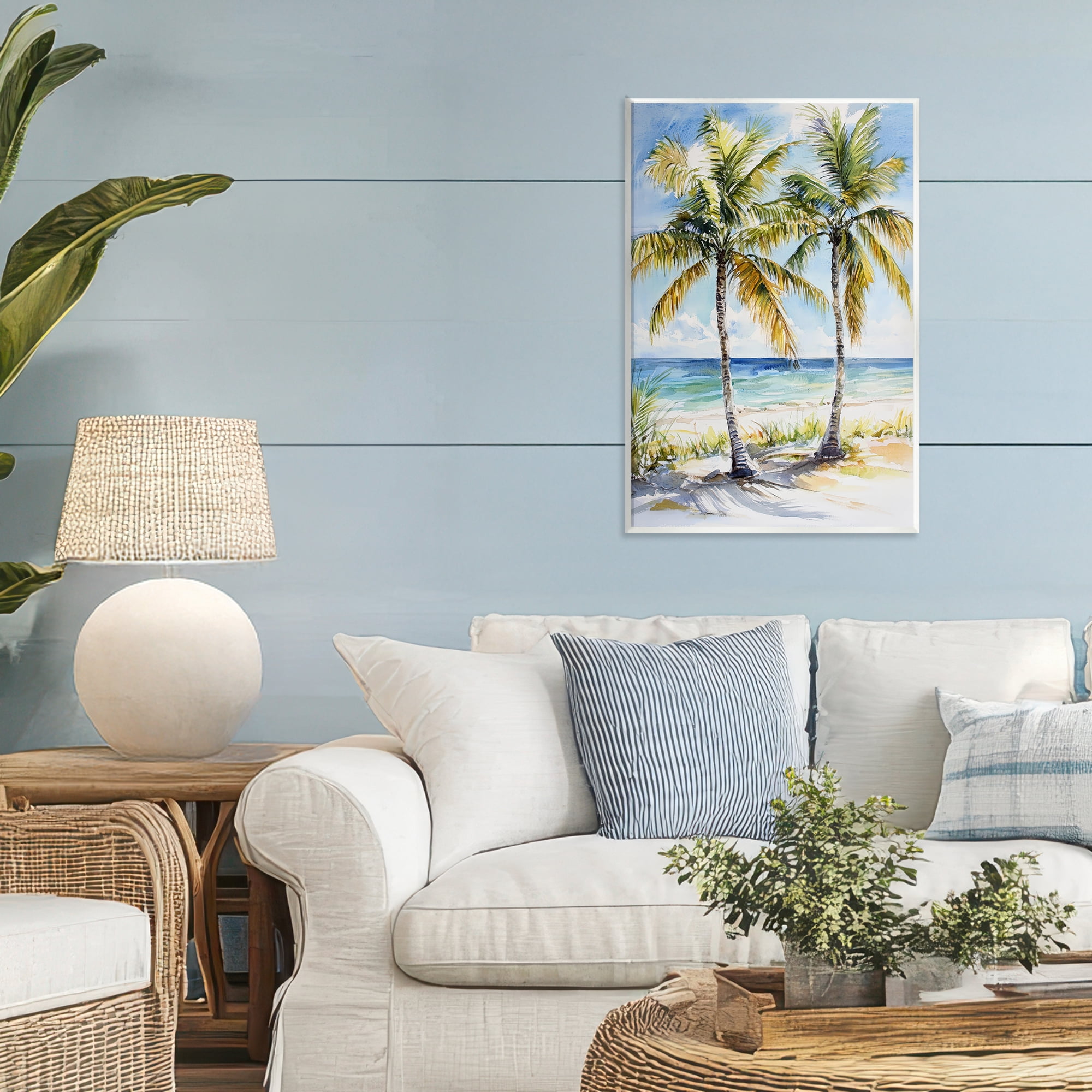 Stupell Industries Sandy Palms Duo Ocean View Wall Plaque Art, design by Petal Prints Design